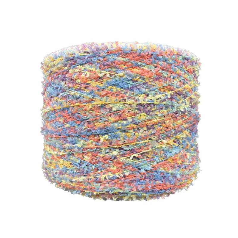 1/5.5nm Colorful Metallic Silver Lurex Nylon Polyester Sausage Yarn
